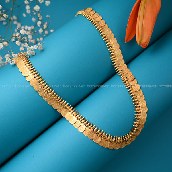 GOLD PLATED LAKSHMI COIN NECKLACE 4305 MADE TO ORDER