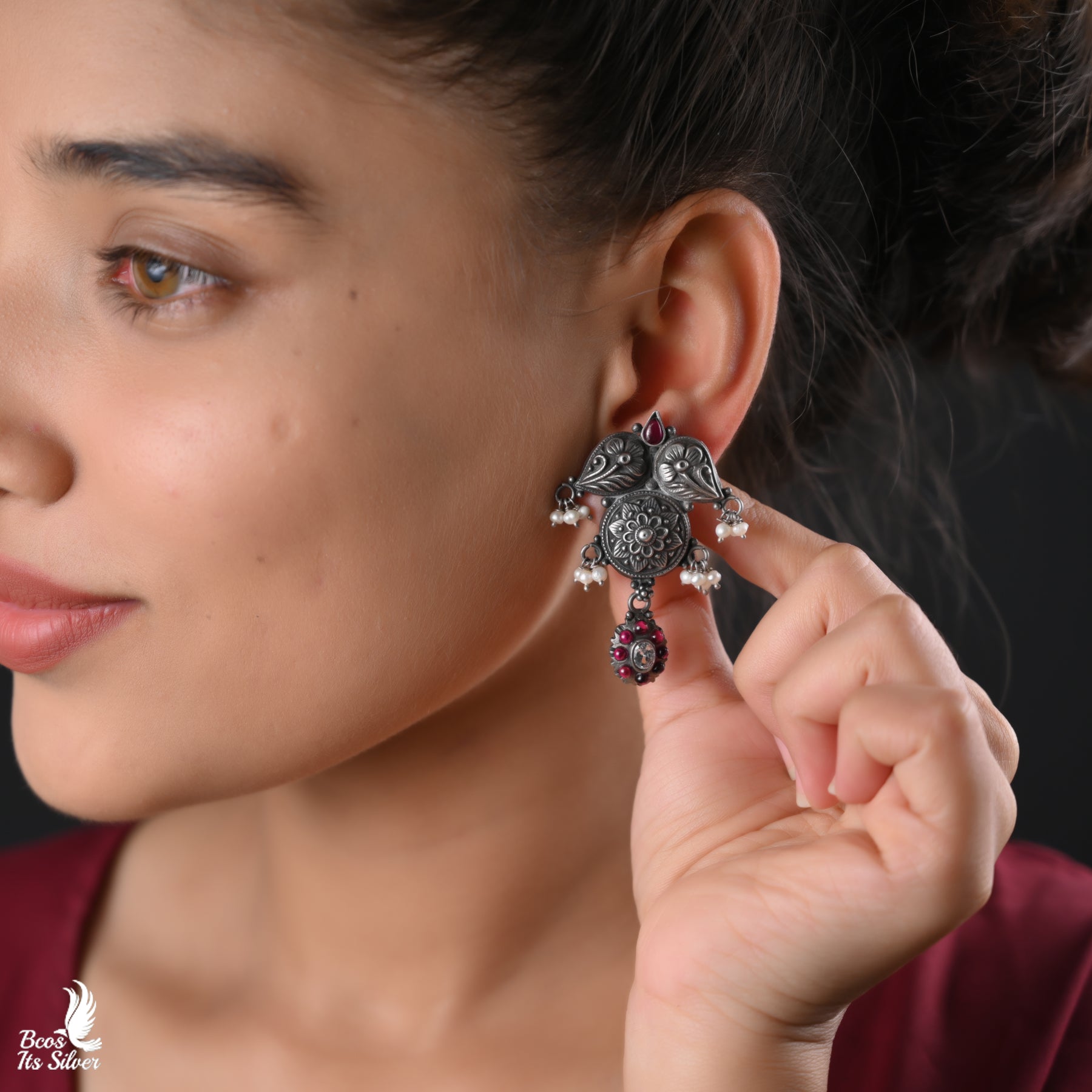 oxidized earring -TG22-5677