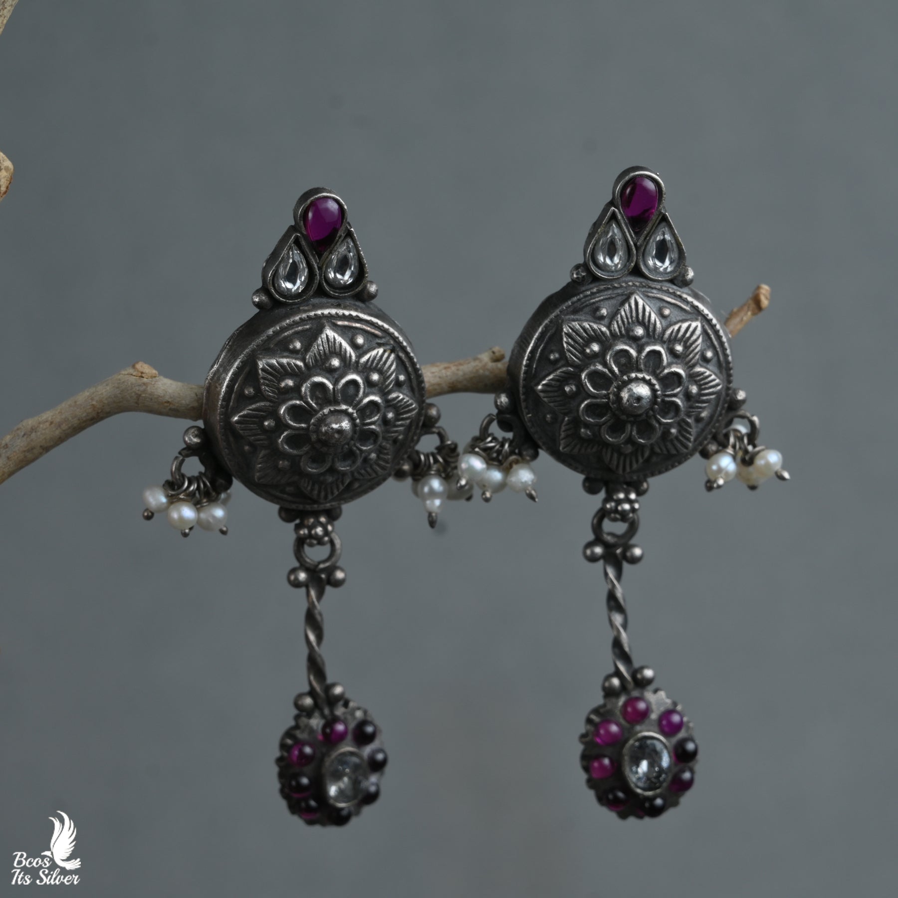 oxidized earring -TG22-6400