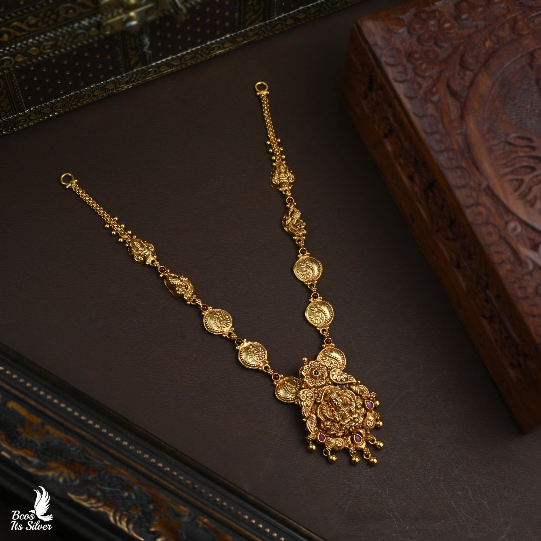Gold Plated Nakshi Necklace - 6045