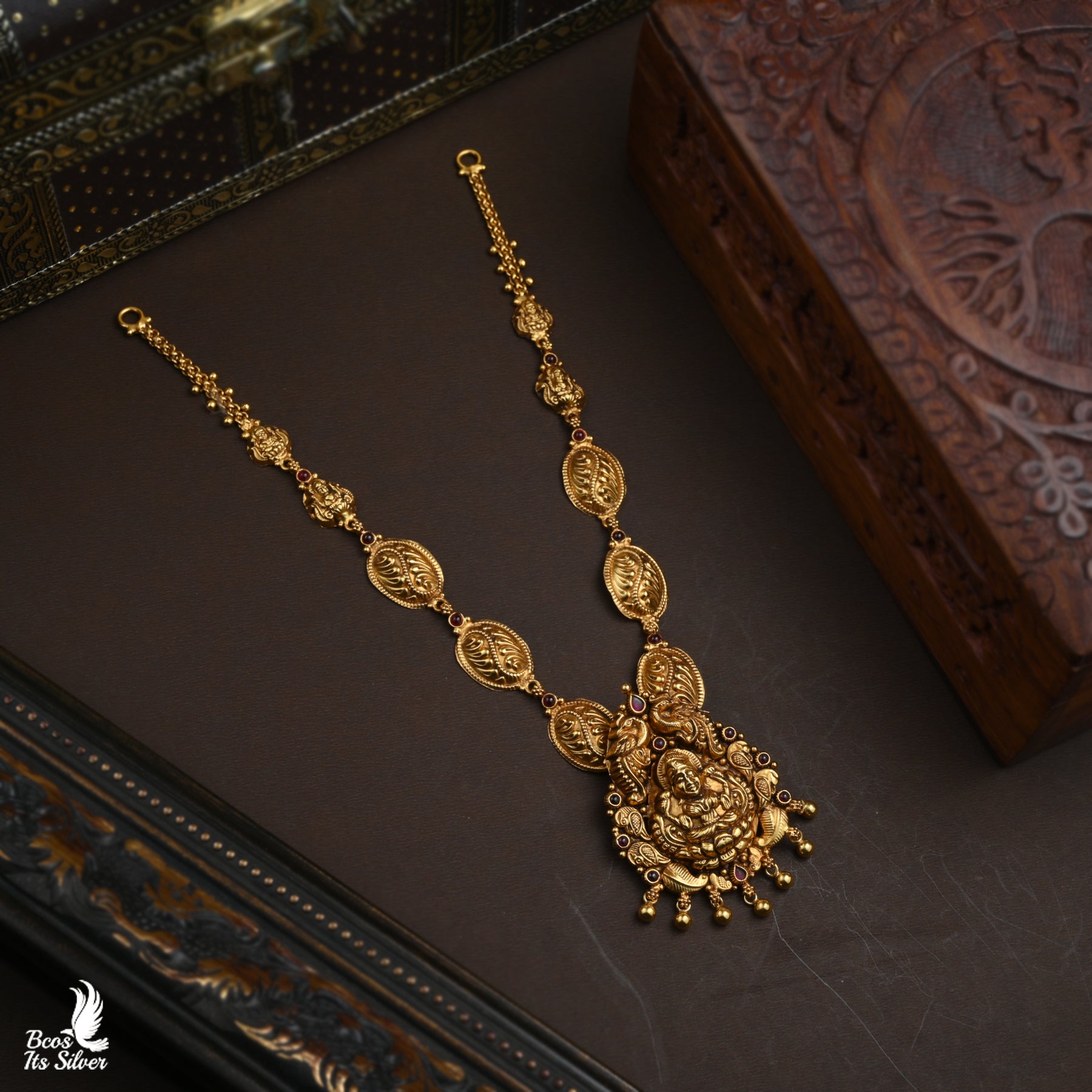 Gold Plated Nakshi Necklace - 6078