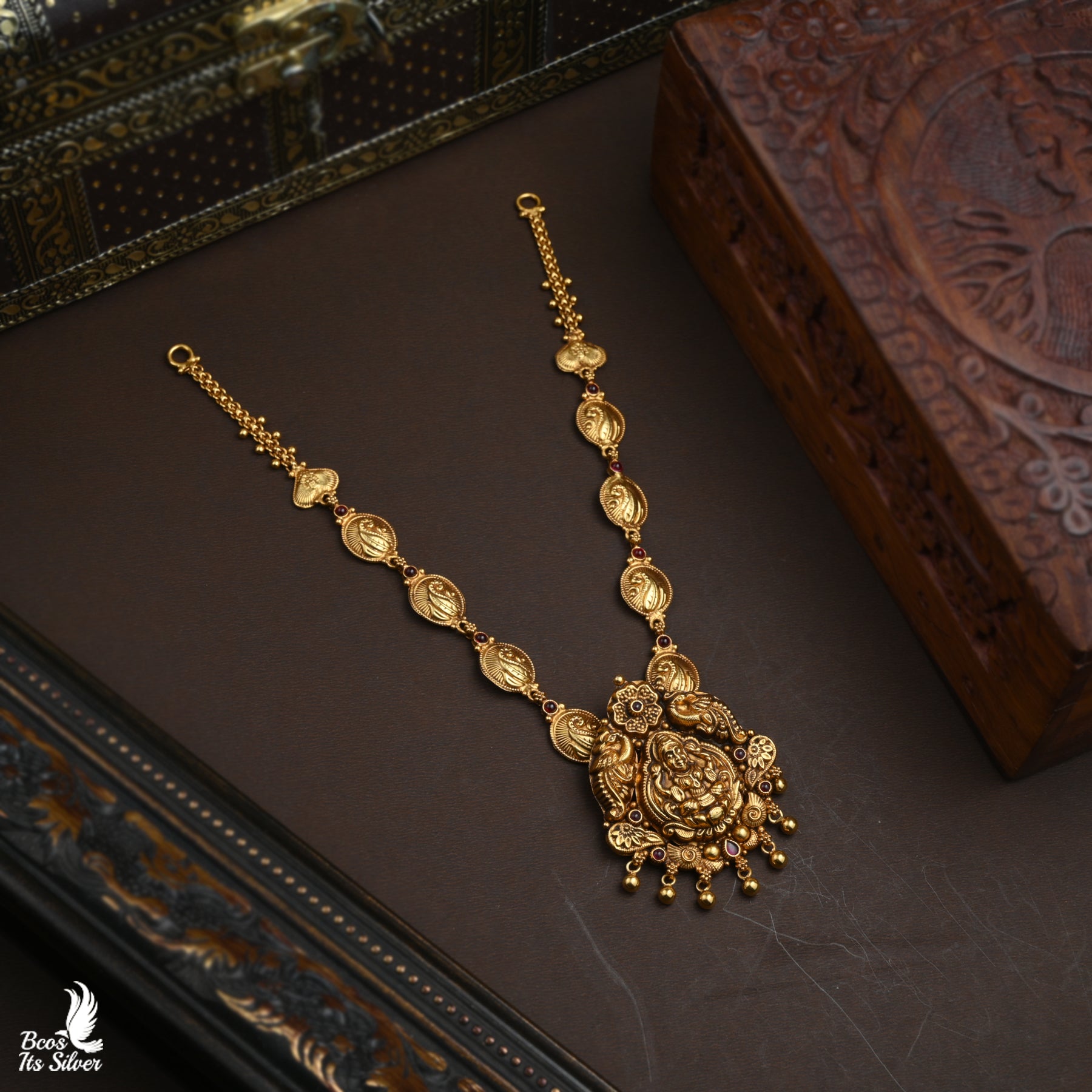 Gold Plated Nakshi Necklace - 6079