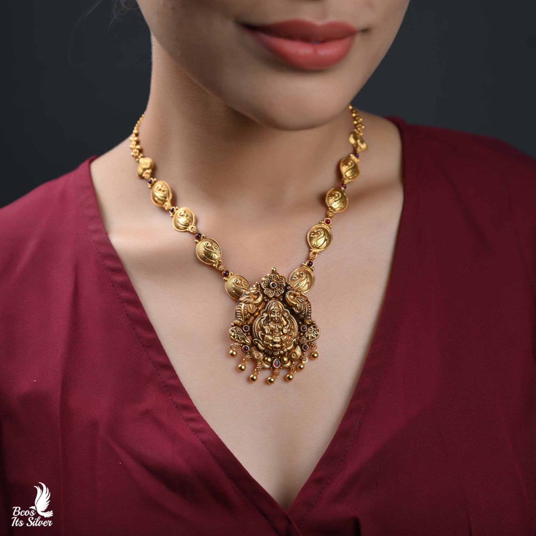 Gold Plated Nakshi Necklace - 6079