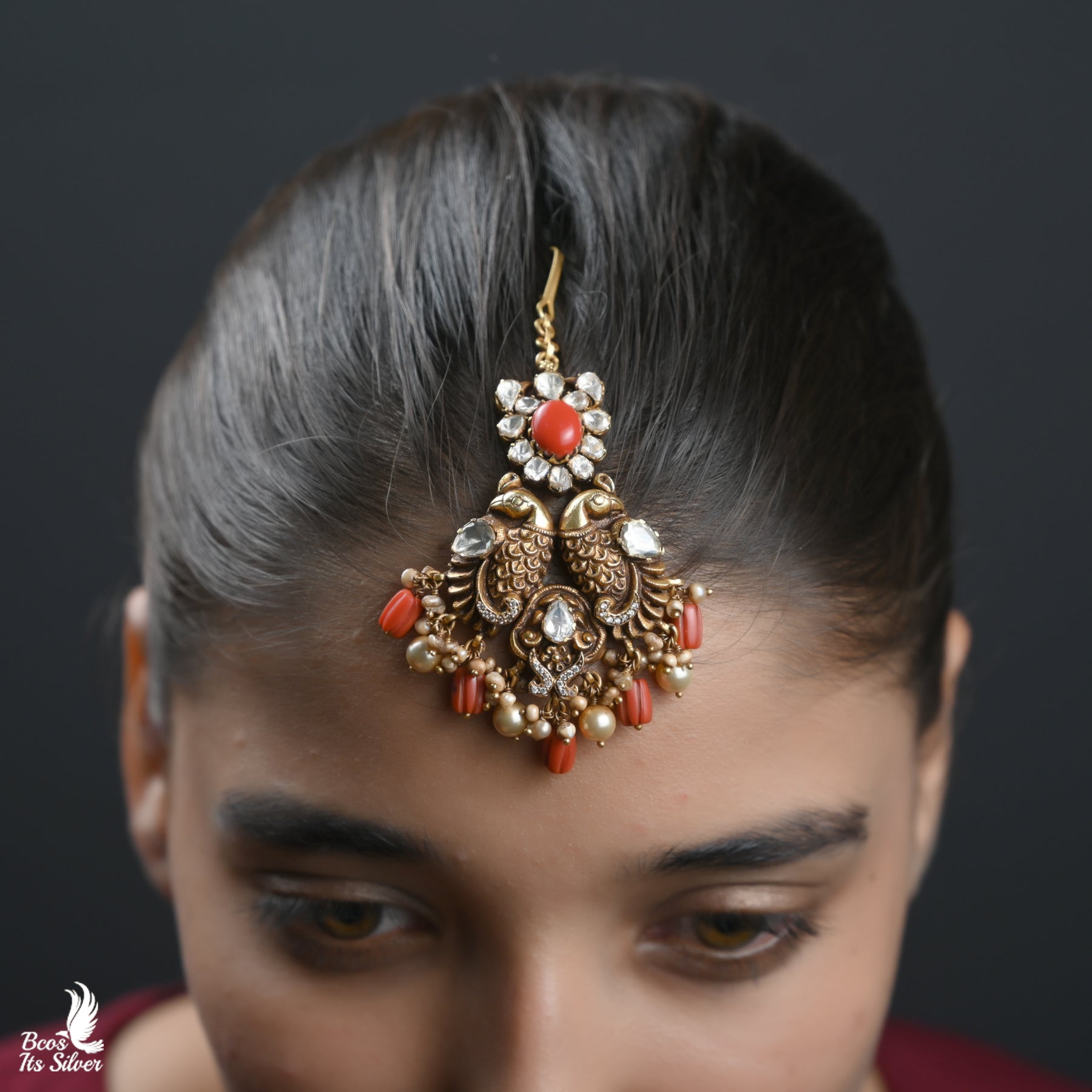 Gold Plated Nakash Maang Tikka - 6031