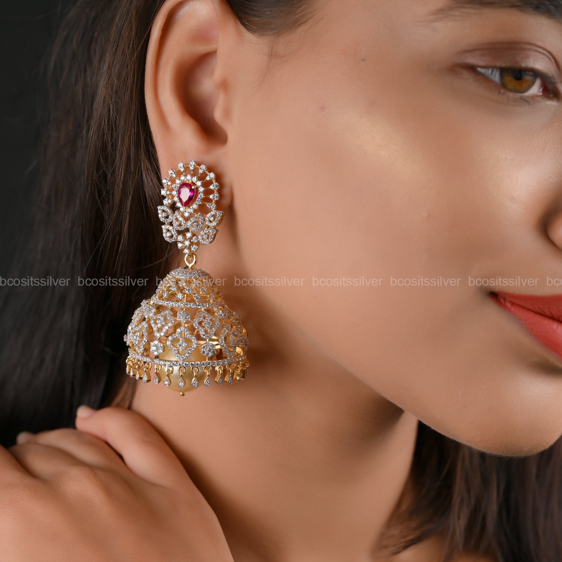 Theia Diamond Look Jhumka