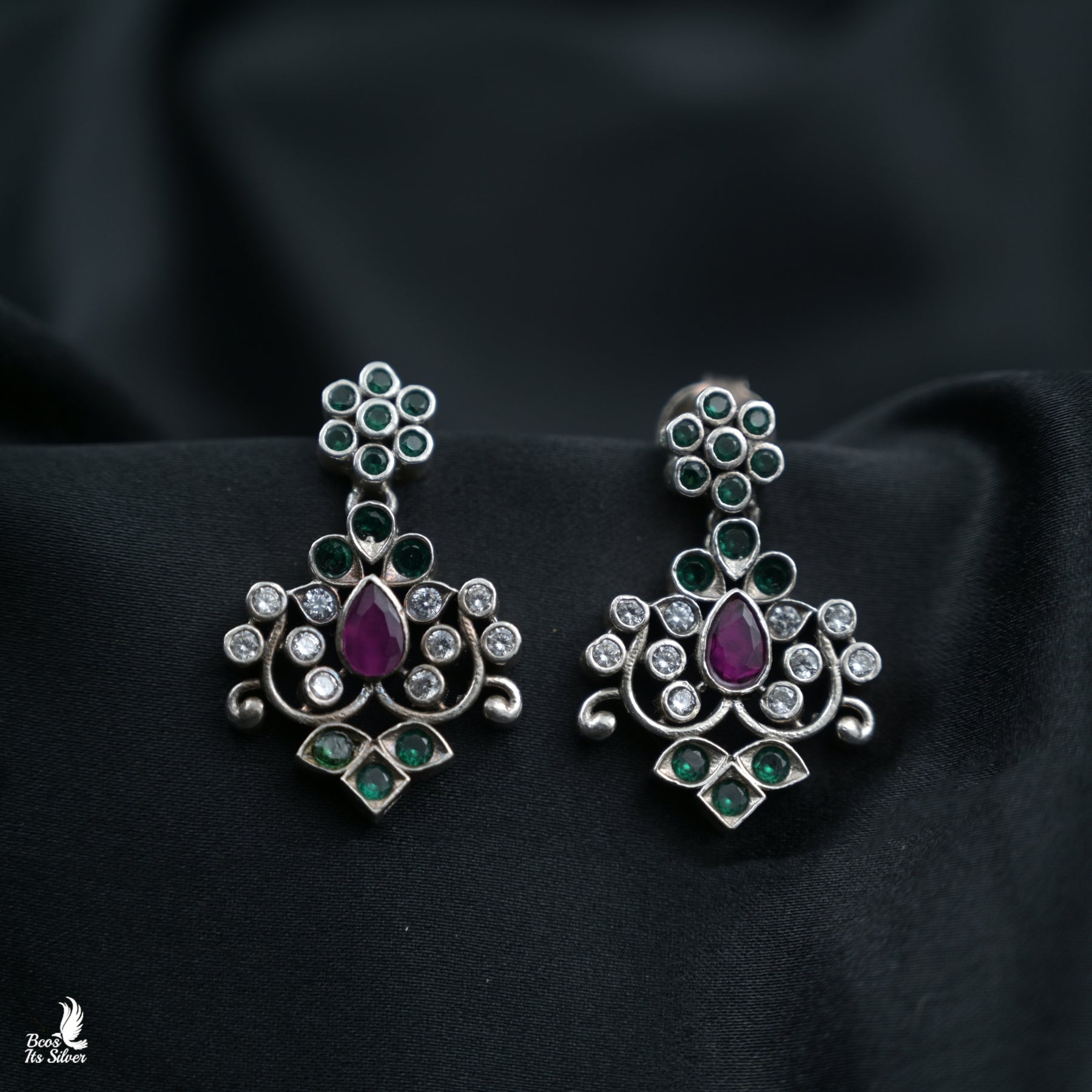 Oxidized Chandbali Earring - 4723