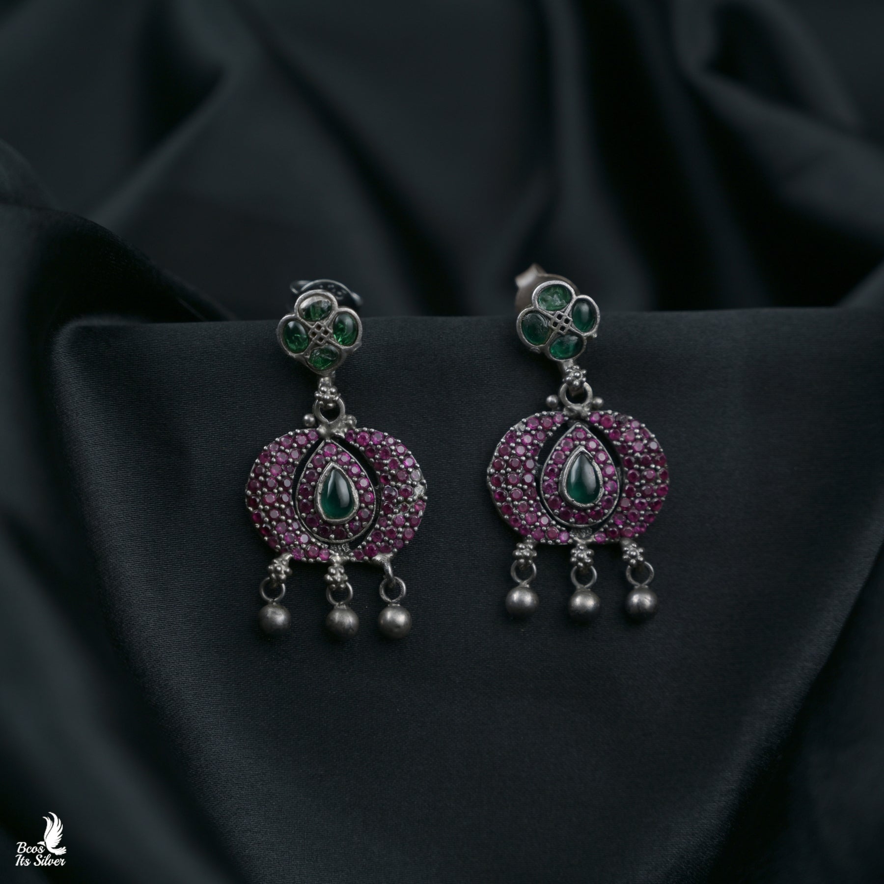 Oxidized Chandbali Earring - 4720