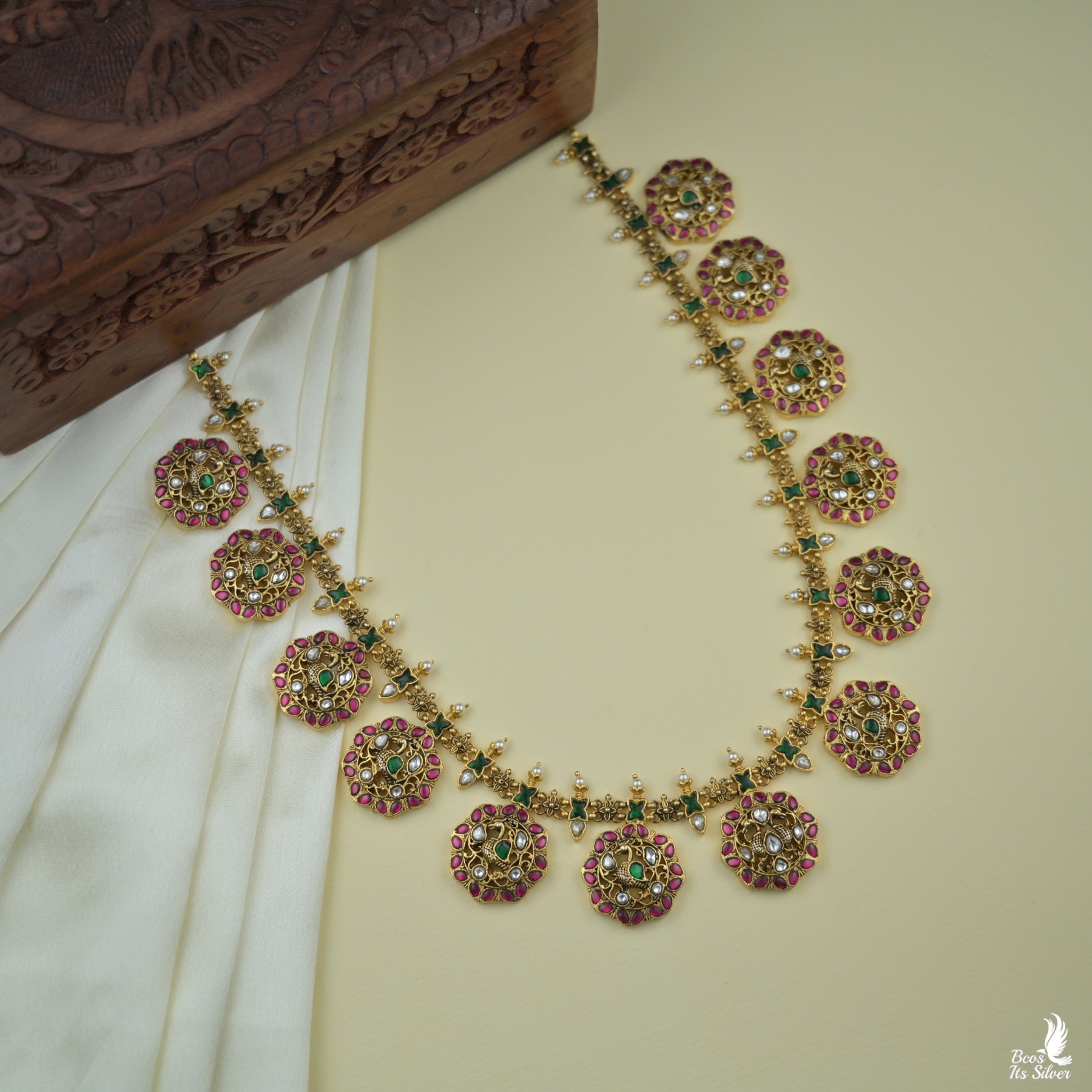 Gold Plated Kundan Harram - 6785