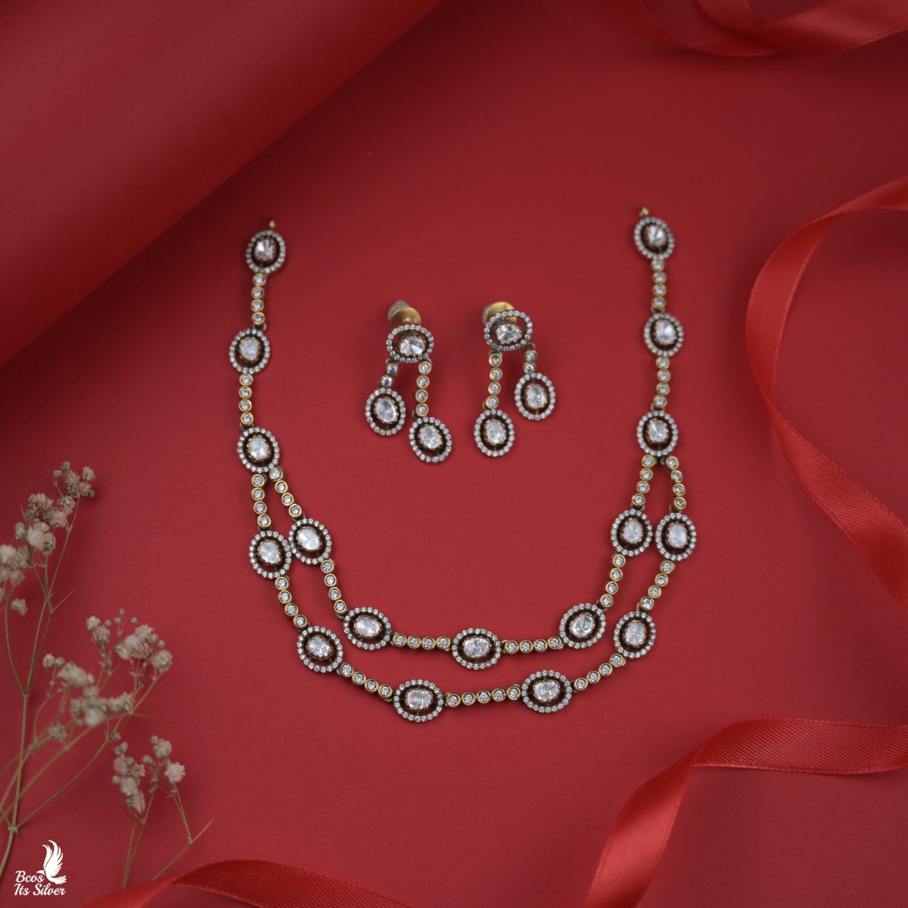 Victorian Neckpiece With Earring - 6764