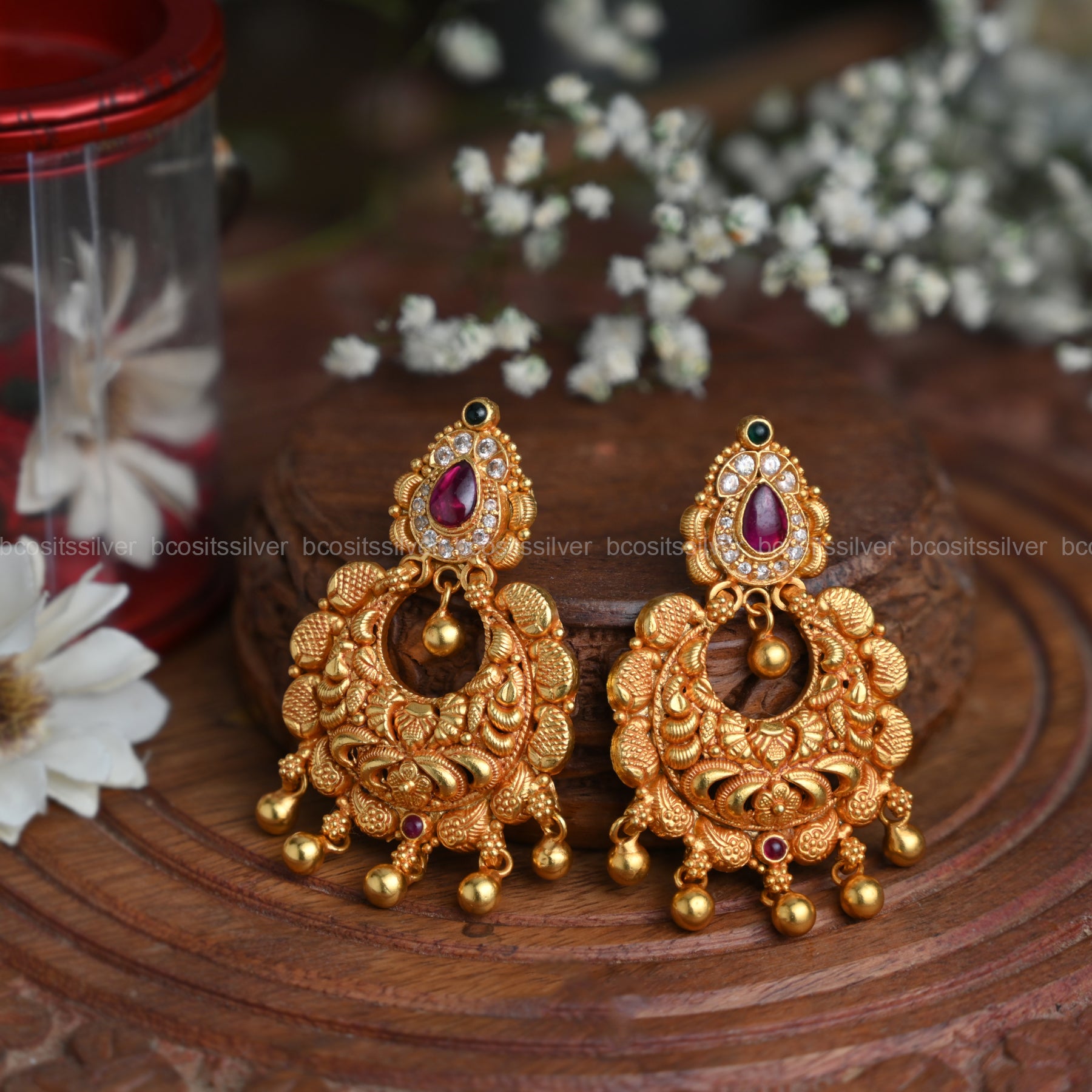 Gold Chandbali Earring - Gold Chandbali Ear Ring Price Starting From Rs  20,000/Pr. Find Verified Sellers in Vijayawada - JdMart