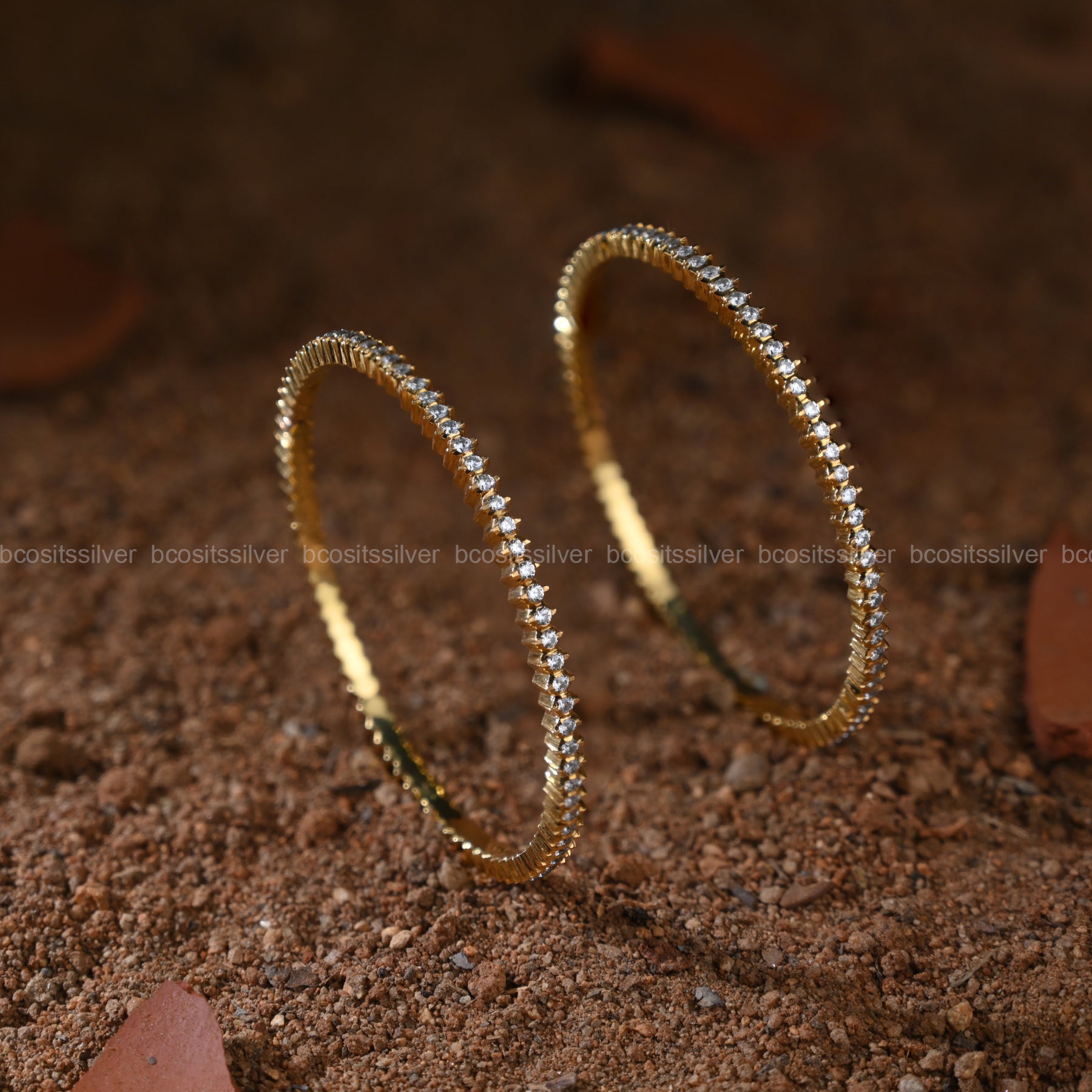 Gold Plate Bangle - 3435